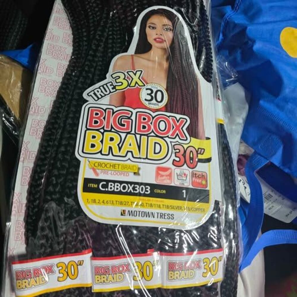 3 packs of 30" Crochet braid hair Color 1.